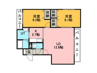 ポラリス西宮の沢【201号室】の間取り