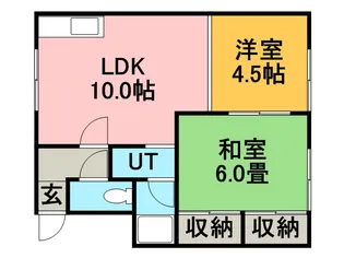 コーポ工藤【0202号室】の間取り