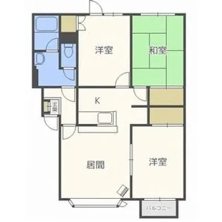 リラハイツ B棟【2階】の間取り