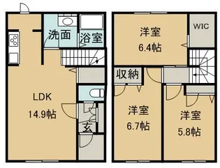 アコルデガーデンB棟【1階】の間取り