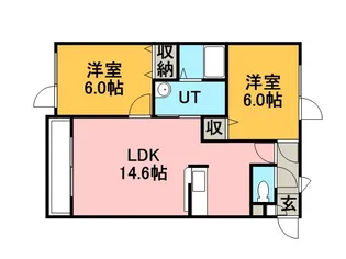 レラ・ホープ稲積公園【00201号室】の間取り