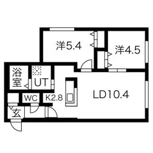 S.FIELD手稲本町【4階】の間取り