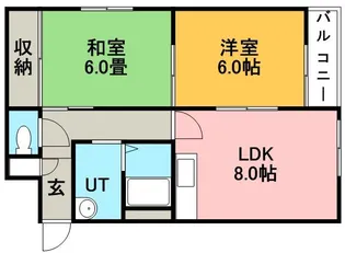 ピュアスプリング手稲本町【1階】の間取り