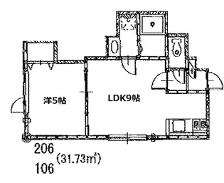 アリビオ【206号室】の間取り
