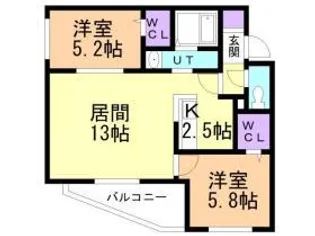 INSPIRE【1階】の間取り