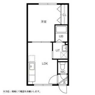 シティハイム花南【0102号室】の間取り