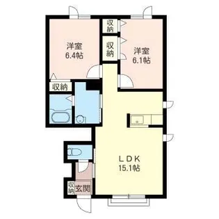 シャーメゾン ベルクⅠ【102号室】の間取り