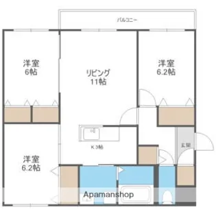 RJ AURORA【1階】の間取り