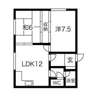 はまなすマンション【105号室号室】の間取り