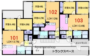 仮)キャトルラヴィ【1階】の間取り