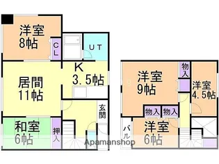 北海道札幌市手稲区前田五条9丁目【一戸建】の間取り