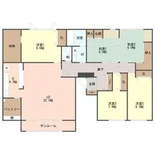 グレープヒル富丘Ⅰ【101号室】の間取り