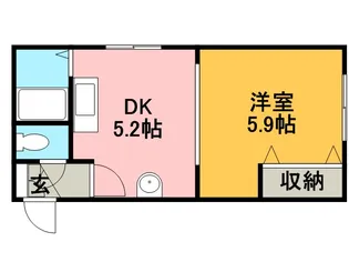 メゾンリッチ【102号室】の間取り