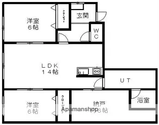 北海道小樽市桂岡町【アパート】の間取り