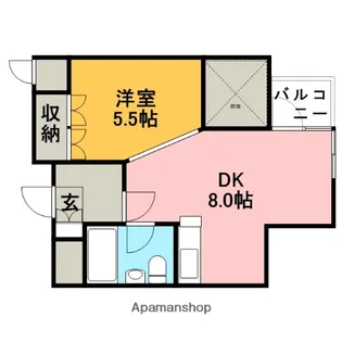フューデイズコンドミニアム銭函【4階】の間取り