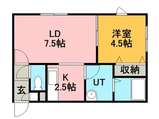 サンテラス星置【101号室】の間取り