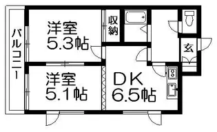 ティアラ手稲本町【6階】の間取り