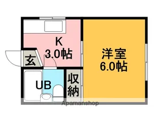 ヌーベルバーグ桂岡【1階】の間取り