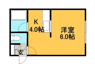 ウエストポート614【202号室】の間取り