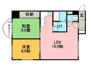 恒志堂手稲ビルⅠ【2階】の間取り