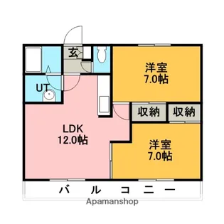 瀬比亜館パークヒルズ【202号室】の間取り