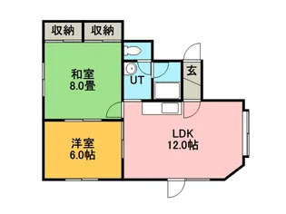 手稲ビューハイツ【2階】の間取り