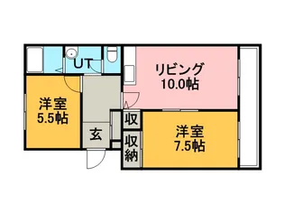 プランコート手稲【303号室】の間取り