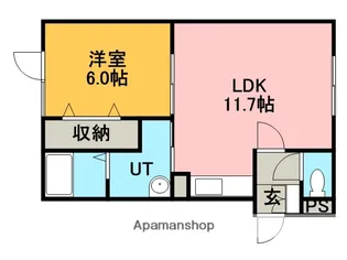 シティーハウスN6【203号室】の間取り