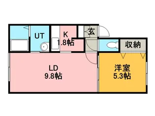 ハイツいなほ【102号室】の間取り