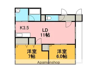 北海道札幌市手稲区曙五条2丁目【マンション】の間取り