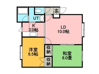 PLAZA IN 花川 B棟【202号室】の間取り
