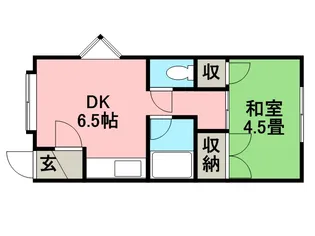 ロジェモニカ【201号室】の間取り