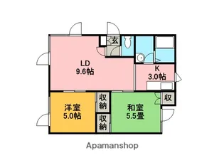 北海道札幌市手稲区曙五条2丁目【アパート】の間取り