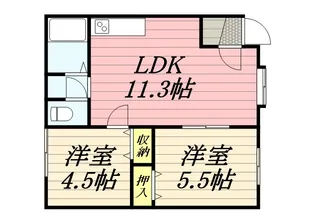 グランドハイツ手稲【101号室】の間取り