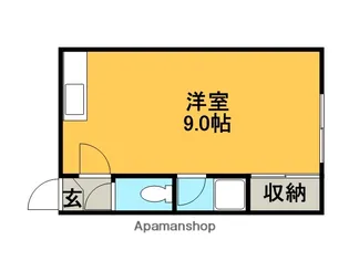 ウエストサイド14【101号室】の間取り