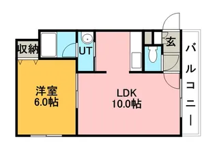 ソレイユテイネ【4階】の間取り
