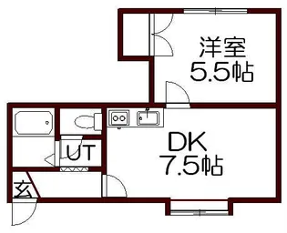富丘アパートメント【205号室】の間取り