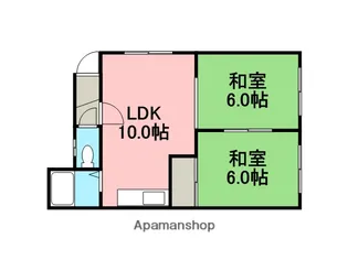 北海道石狩市花川南一条3丁目【アパート】の間取り