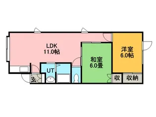 パンズイナイン【2階】の間取り