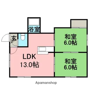 キャピタル花川Ⅲ【202.号室】の間取り