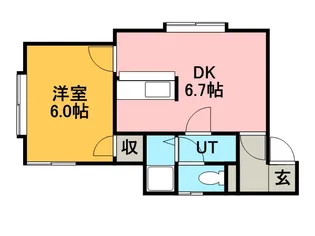 ラ・メゾン【102号室】の間取り