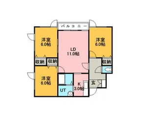 グリーンハイツF【201号室】の間取り