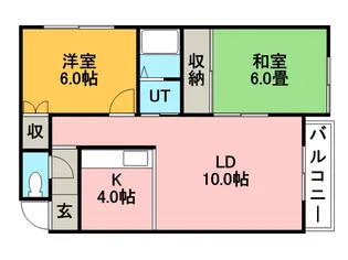 アグリーブ【201号室】の間取り