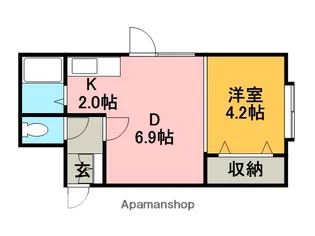 メモリアルクリスタル【2階】の間取り