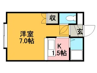 トリプルエー【205号室】の間取り