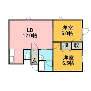 ウエストコート星置【2階】の間取り