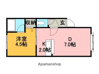 トレド3・3【106号室】の間取り