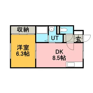 広瀬ビルコットン211【3階】の間取り
