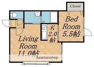 北海道札幌市手稲区西宮の沢二条3丁目【アパート】の間取り