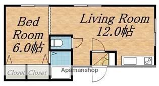 シャトリオン稲穂【1階】の間取り